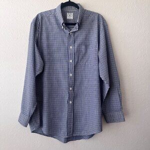 Brooks Brothers‎ Men's Plaid Long Sleeve Collard Shirt Size L